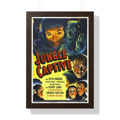 JUNGLE CAPTIVE 1945 - Framed Movie Poster-16″ x 24″-The Sticker Space