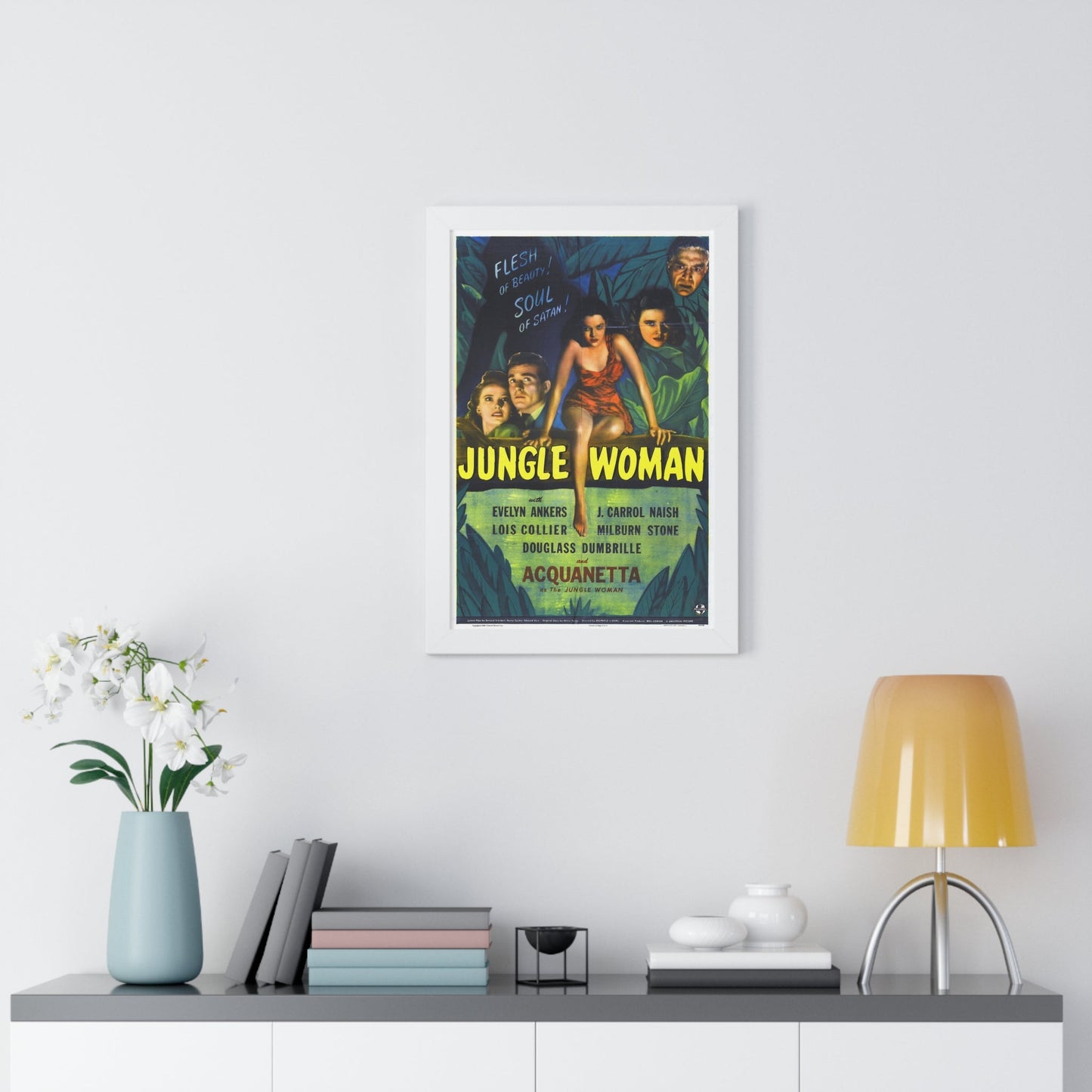 JUNGLE WOMAN 1944 - Framed Movie Poster-The Sticker Space