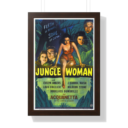 JUNGLE WOMAN 1944 - Framed Movie Poster-16″ x 24″-The Sticker Space