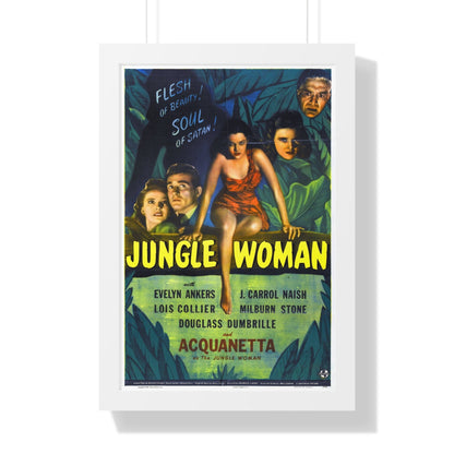 JUNGLE WOMAN 1944 - Framed Movie Poster-16″ x 24″-The Sticker Space