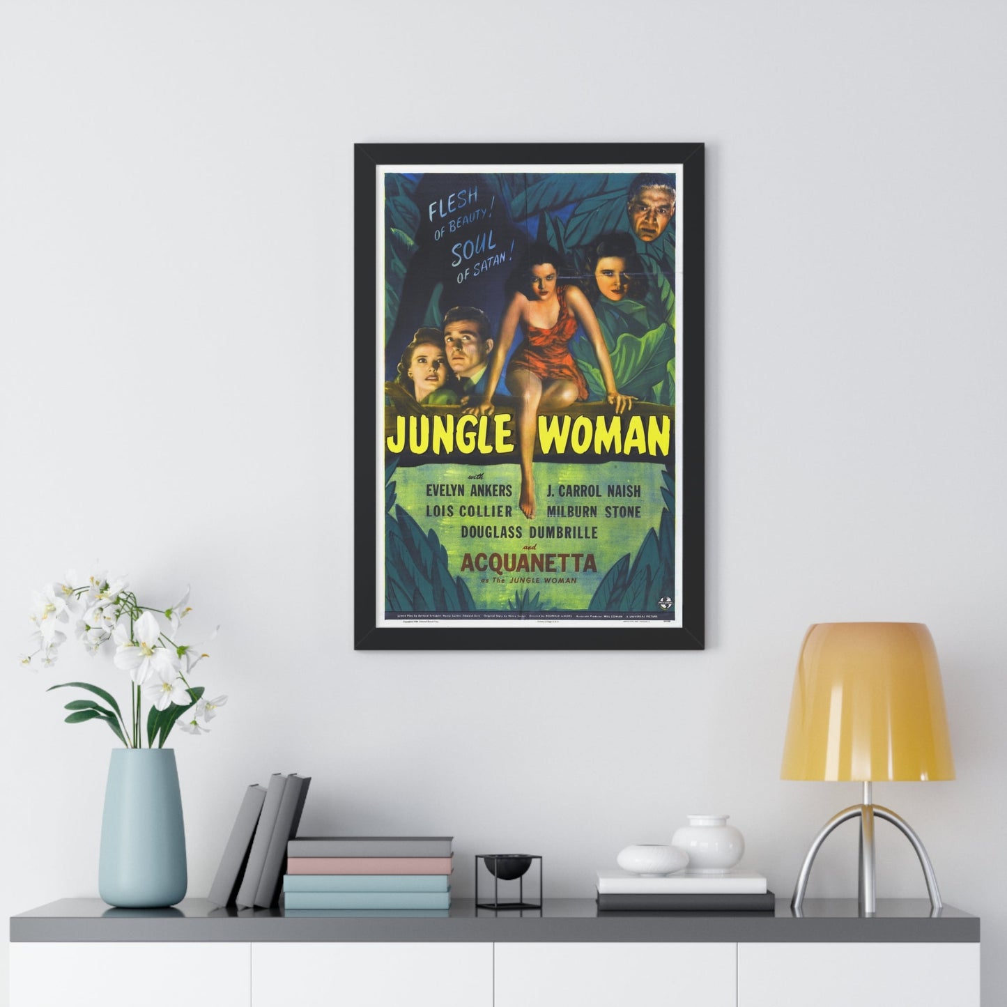 JUNGLE WOMAN 1944 - Framed Movie Poster-The Sticker Space