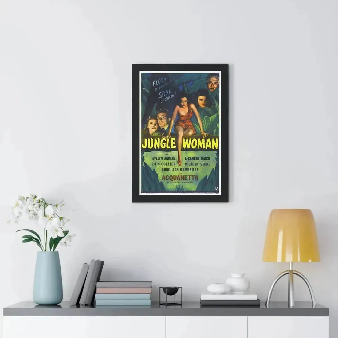 JUNGLE WOMAN 1944 - Framed Movie Poster - The Sticker Space