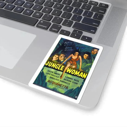 JUNGLE WOMAN 1944 Movie Poster - STICKER Vinyl Kiss-Cut Decal - The Sticker Space