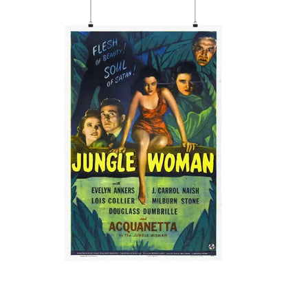 JUNGLE WOMAN 1944 - Paper Movie Poster 24″ x 36″ Matte - The Sticker Space