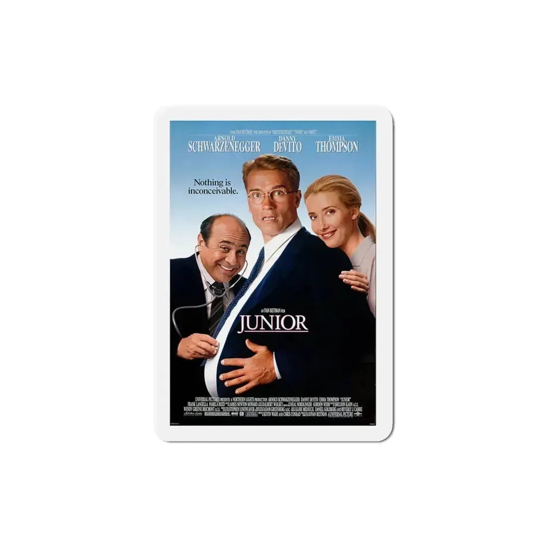 Junior 1994 Movie Poster Refrigerator Magnet 4 Inch - The Sticker Space