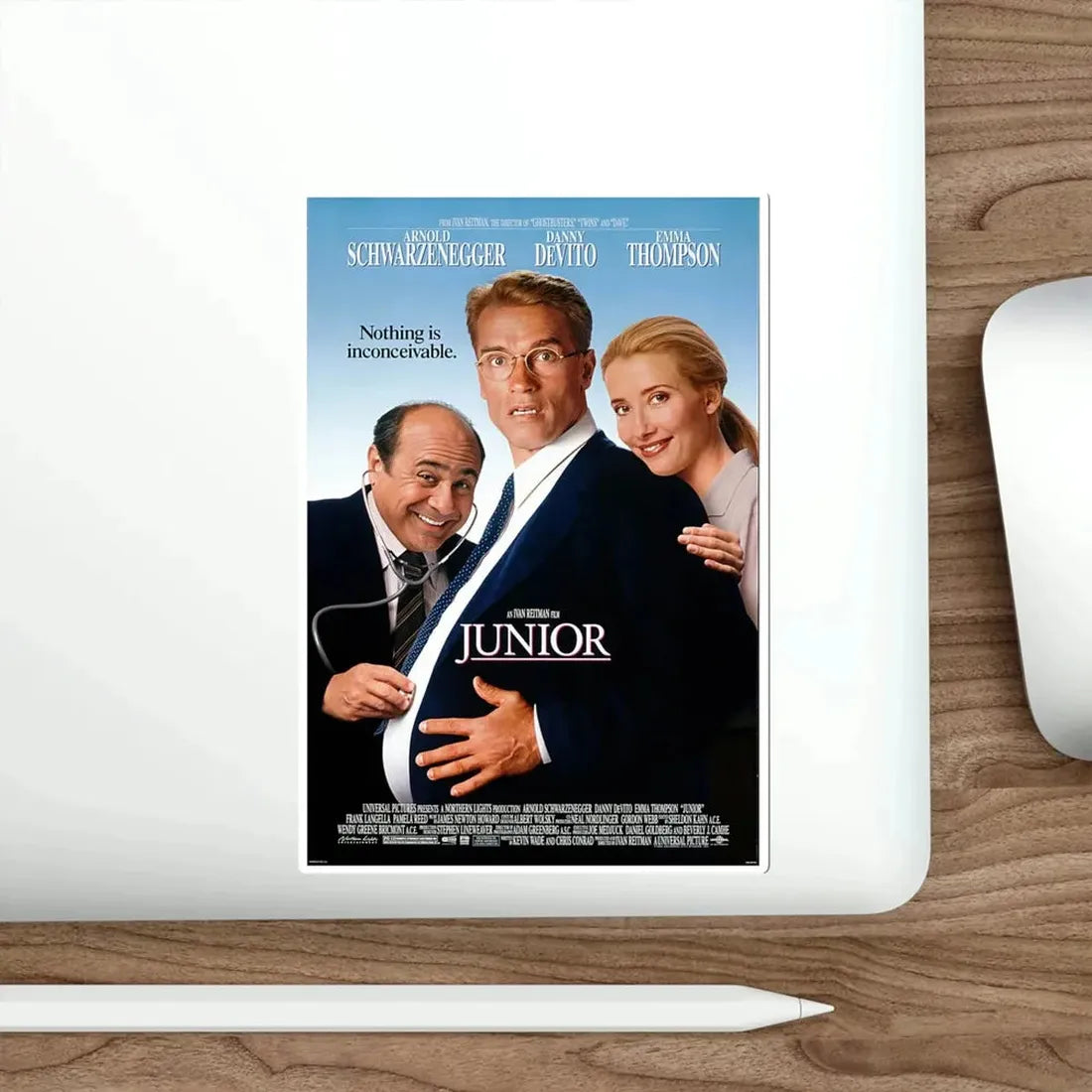 Junior 1994 Movie Poster STICKER Vinyl Die-Cut Decal - The Sticker Space