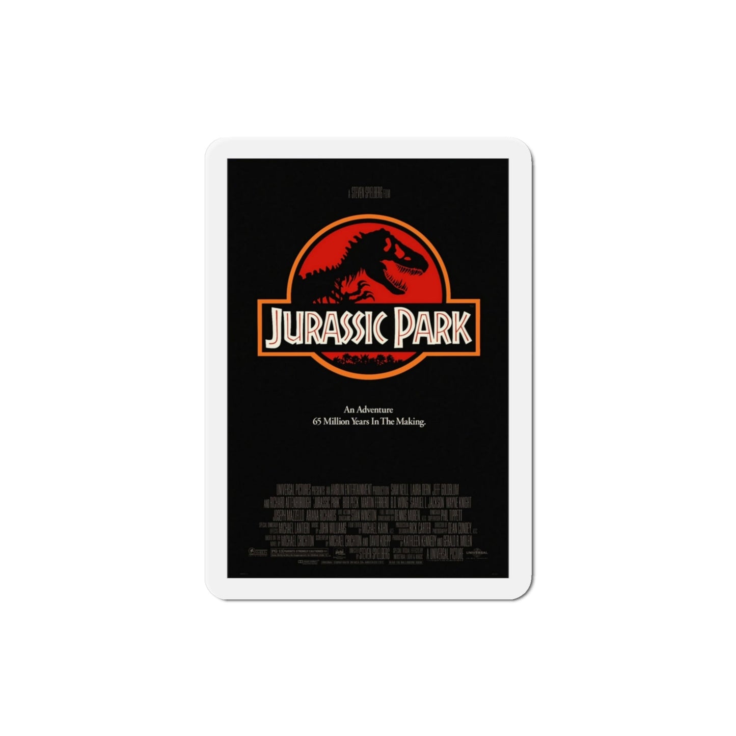 Jurassic Park 1993 2 Movie Poster Die-Cut Magnet-3" x 3"-The Sticker Space