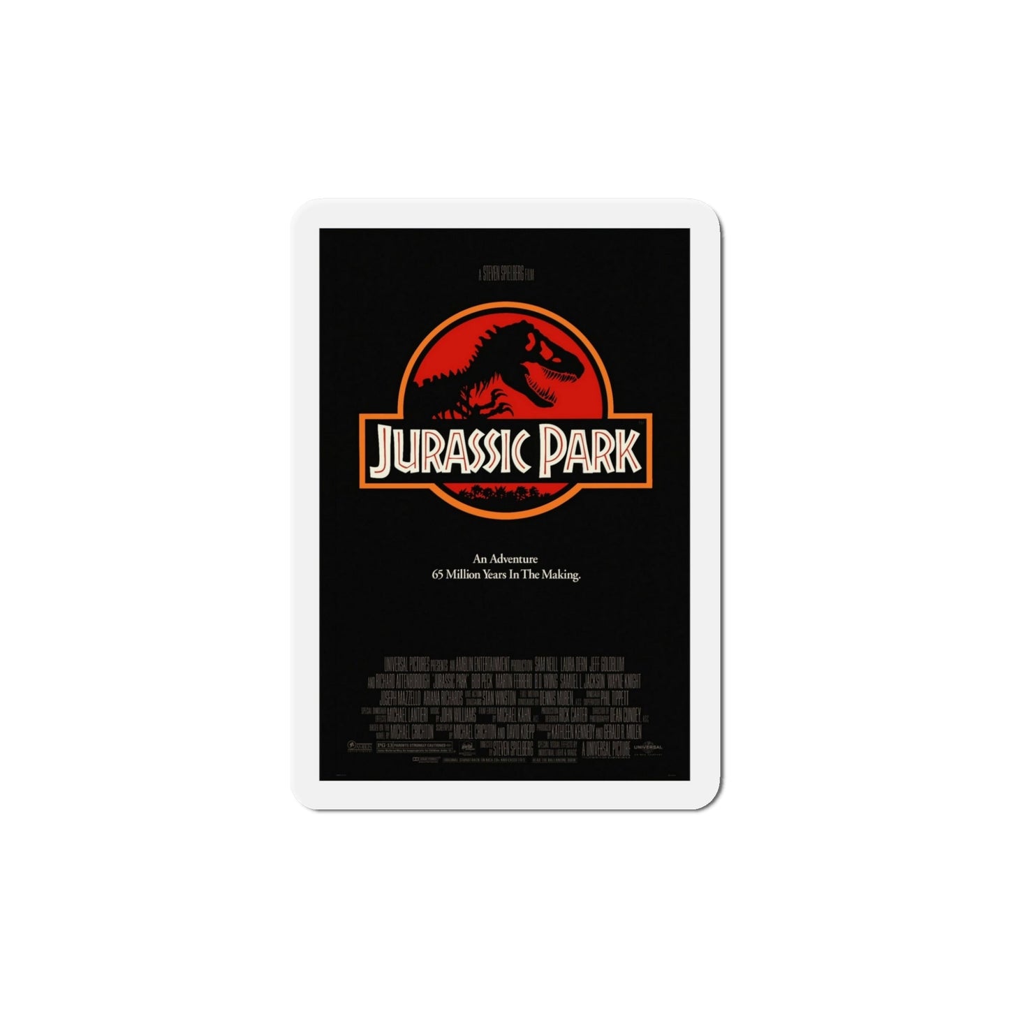 Jurassic Park 1993 2 Movie Poster Die-Cut Magnet-5" x 5"-The Sticker Space