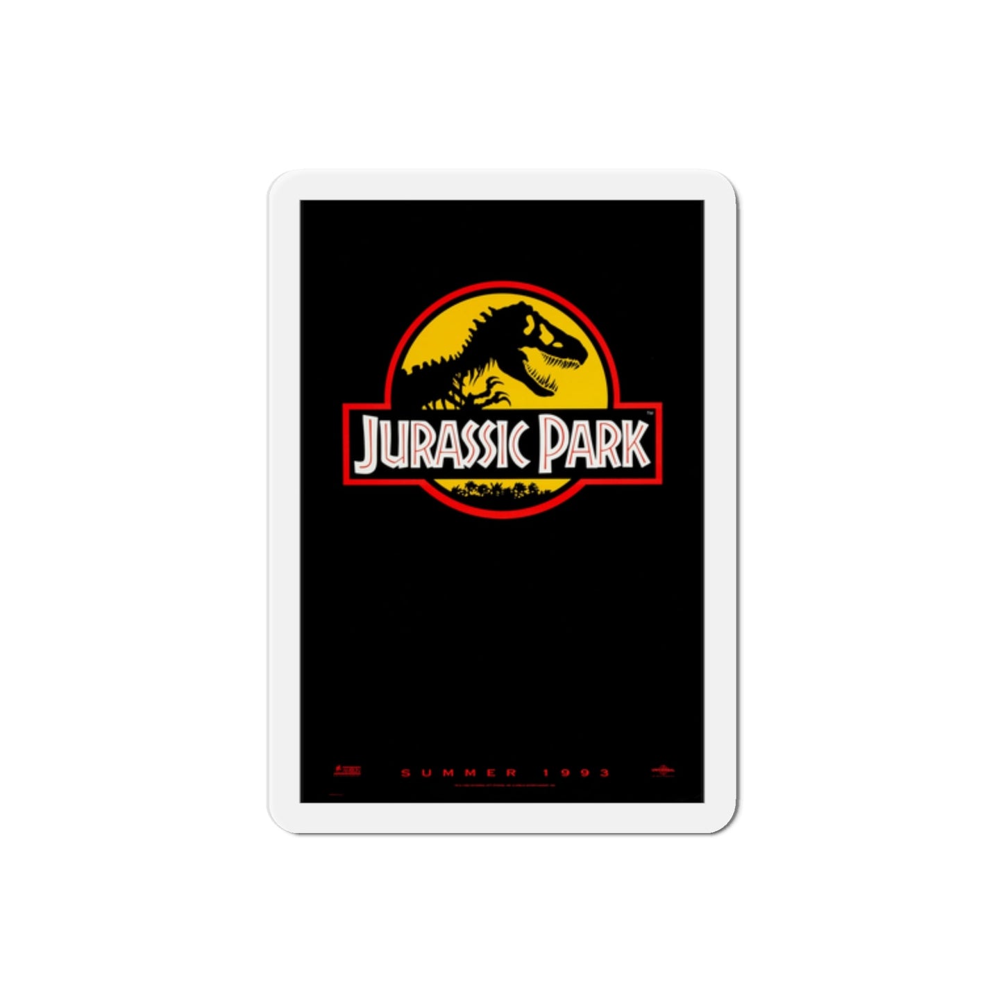 Jurassic Park 1993 Movie Poster Die-Cut Magnet-The Sticker Space