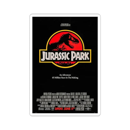 JURASSIC PARK 1993 Movie Poster - STICKER Vinyl Kiss-Cut Decal 4 Inch White - The Sticker Space