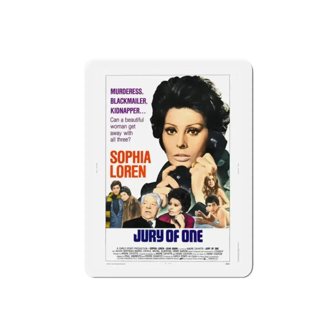 Jury of One aka Verdict 1975 Movie Poster Refrigerator Magnet 2 Inch - The Sticker Space
