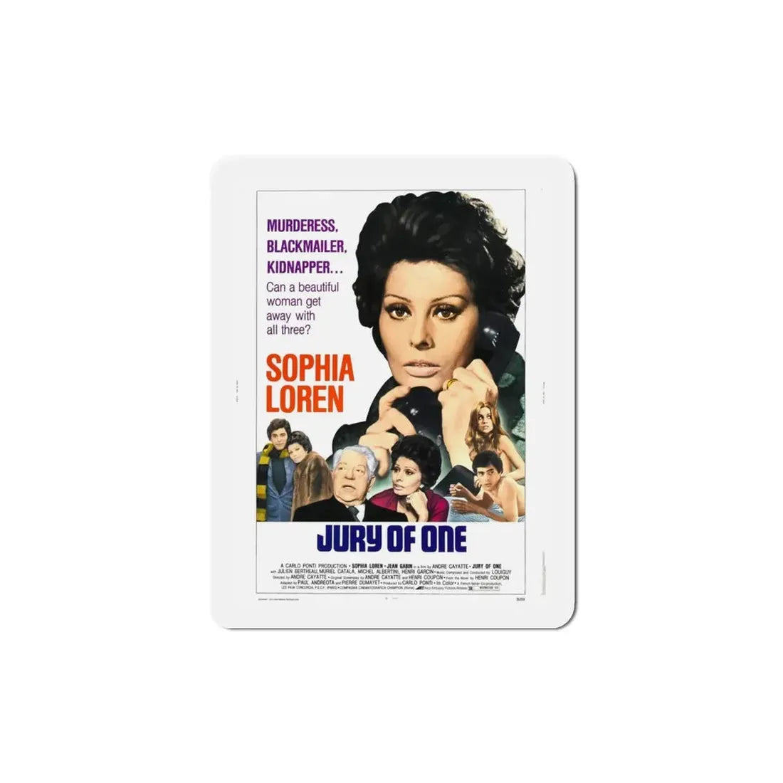Jury of One aka Verdict 1975 Movie Poster Refrigerator Magnet - The Sticker Space