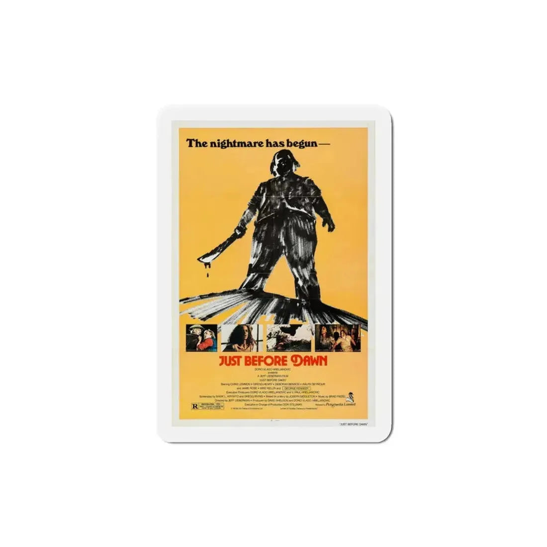 Just Before Dawn 1981 Movie Poster Refrigerator Magnet 3 Inch - The Sticker Space