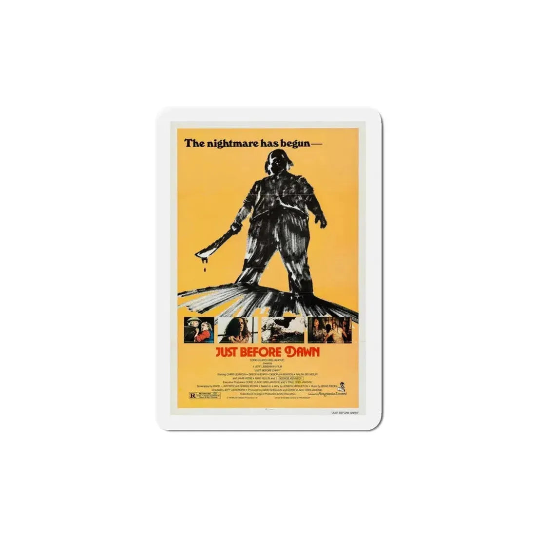 Just Before Dawn 1981 Movie Poster Refrigerator Magnet 4 Inch - The Sticker Space