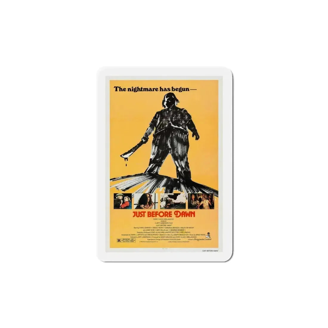 Just Before Dawn 1981 Movie Poster Refrigerator Magnet 5 Inch - The Sticker Space