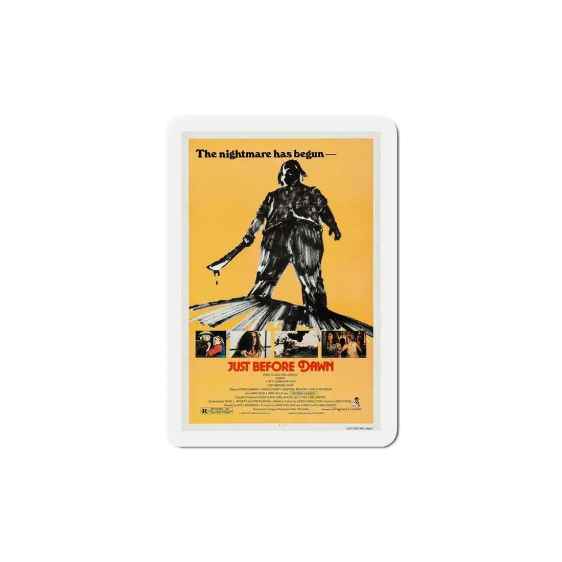 Just Before Dawn 1981 Movie Poster Refrigerator Magnet 6 Inch - The Sticker Space