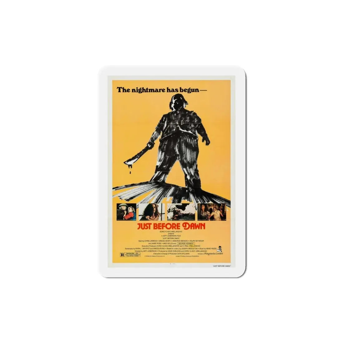 Just Before Dawn 1981 Movie Poster Refrigerator Magnet - The Sticker Space