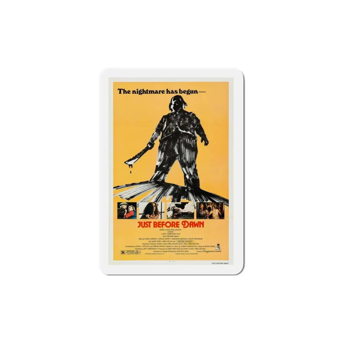 Just Before Dawn 1981 Movie Poster Refrigerator Magnet - The Sticker Space