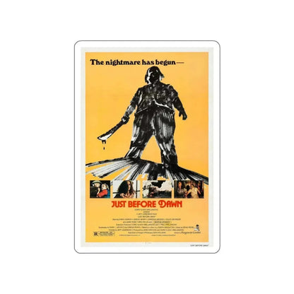 JUST BEFORE DAWN 1981 Movie Poster STICKER Vinyl Die-Cut Decal 4 Inch - The Sticker Space