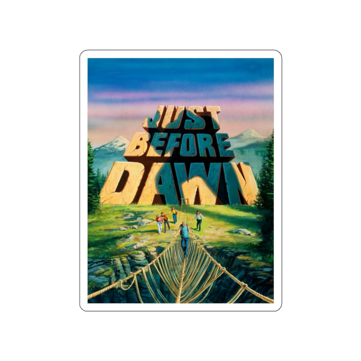 JUST BEFORE DAWN (ART ONLY) 1981 Movie Poster STICKER Vinyl Die-Cut Decal-2 Inch-The Sticker Space