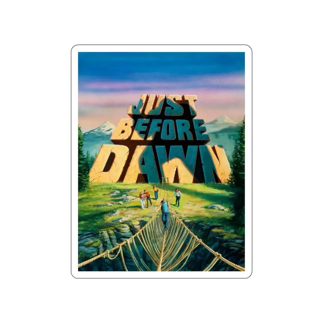 JUST BEFORE DAWN (ART ONLY) 1981 Movie Poster STICKER Vinyl Die-Cut Decal - The Sticker Space