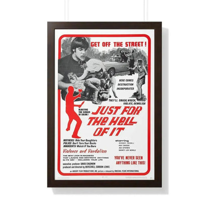 JUST FOR THE HELL OF IT 1968 - Framed Movie Poster - The Sticker Space