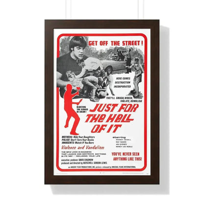 JUST FOR THE HELL OF IT 1968 - Framed Movie Poster - The Sticker Space