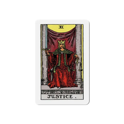 Justice (Tarot Card) Refrigerator Magnet 2 Inch - The Sticker Space