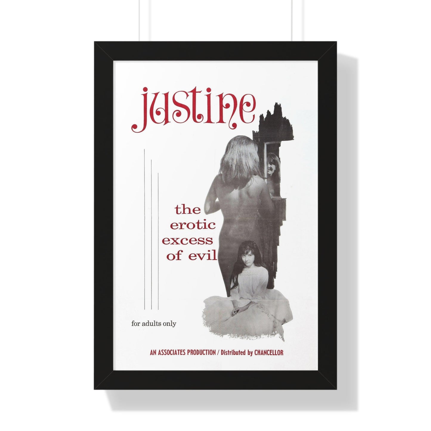 JUSTINE 1980 - Framed Movie Poster-16″ x 24″-The Sticker Space