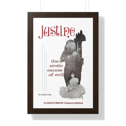 JUSTINE 1980 - Framed Movie Poster 16″ x 24″ Walnut - The Sticker Space