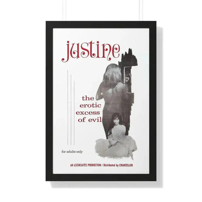 JUSTINE 1980 - Framed Movie Poster 20" x 30" Black - The Sticker Space
