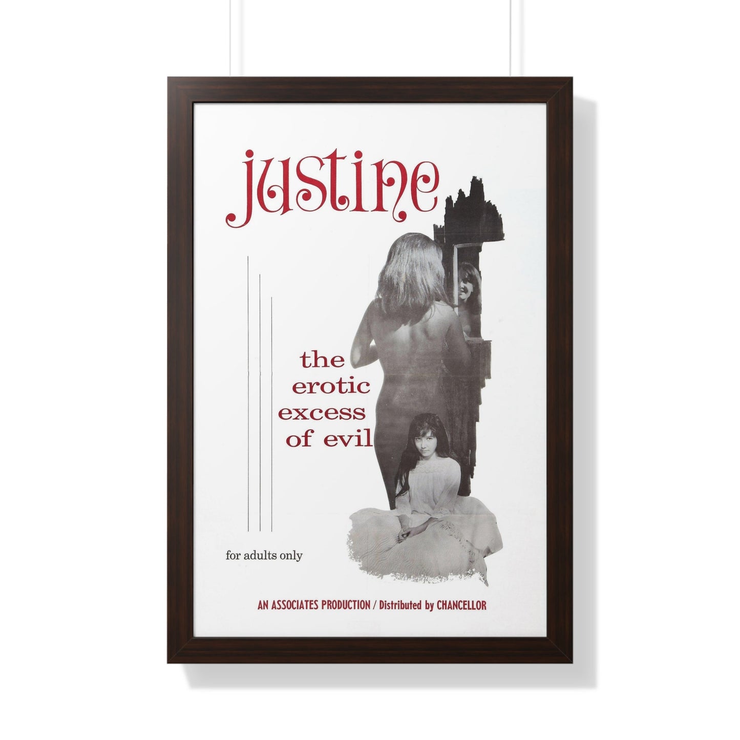 JUSTINE 1980 - Framed Movie Poster-20" x 30"-The Sticker Space