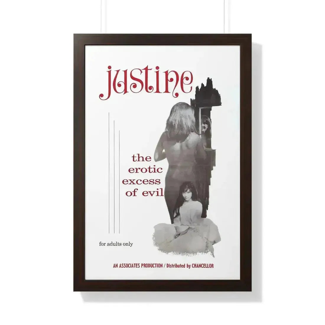 JUSTINE 1980 - Framed Movie Poster 20" x 30" Walnut - The Sticker Space