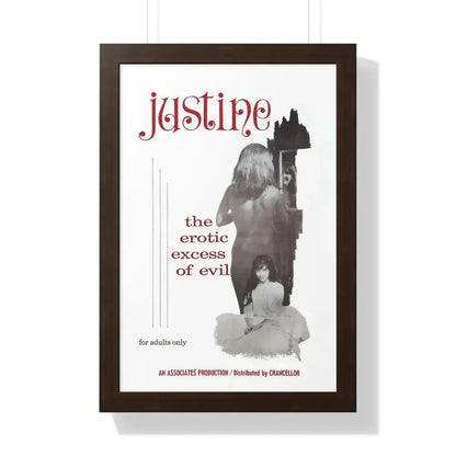 JUSTINE 1980 - Framed Movie Poster - The Sticker Space