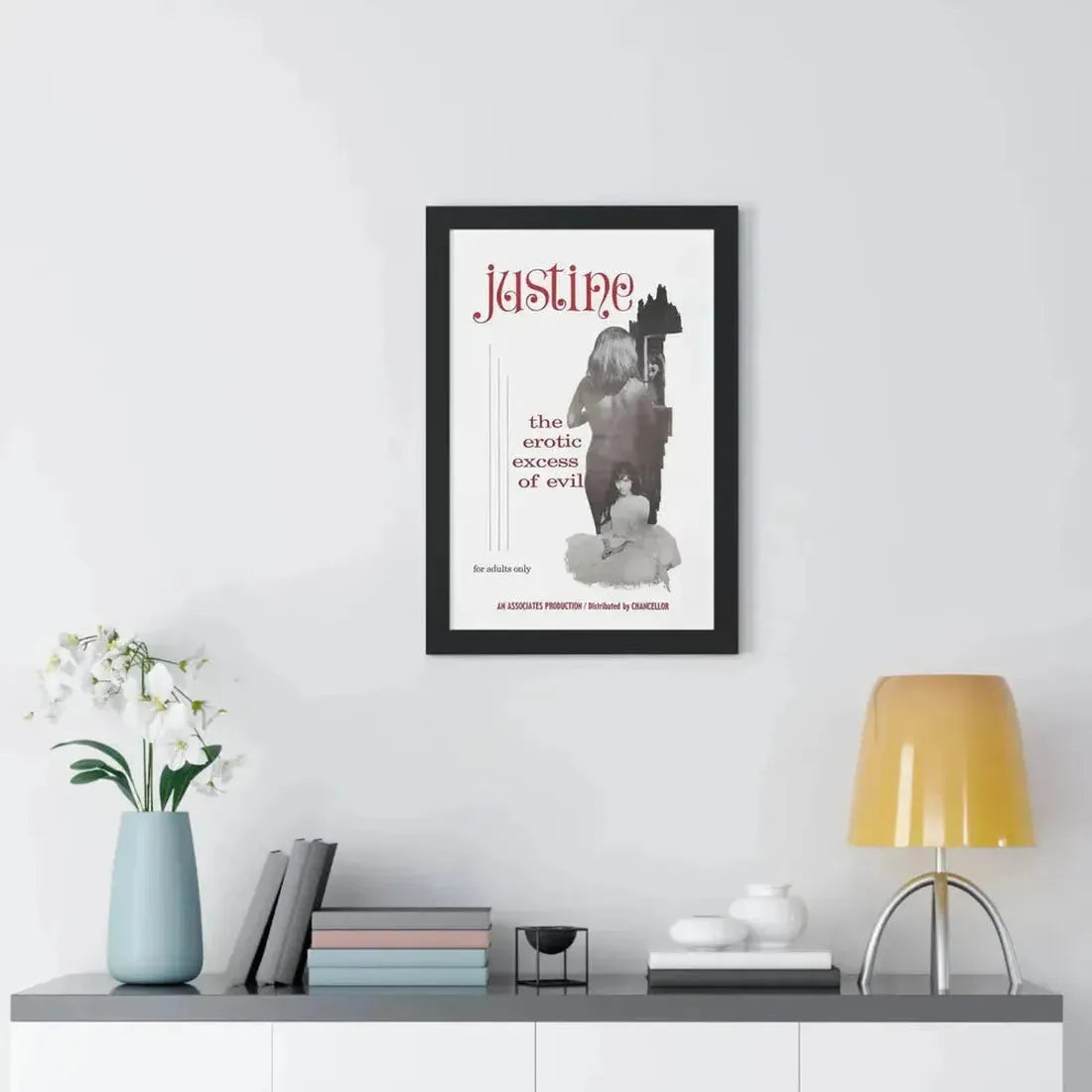 JUSTINE 1980 - Framed Movie Poster - The Sticker Space