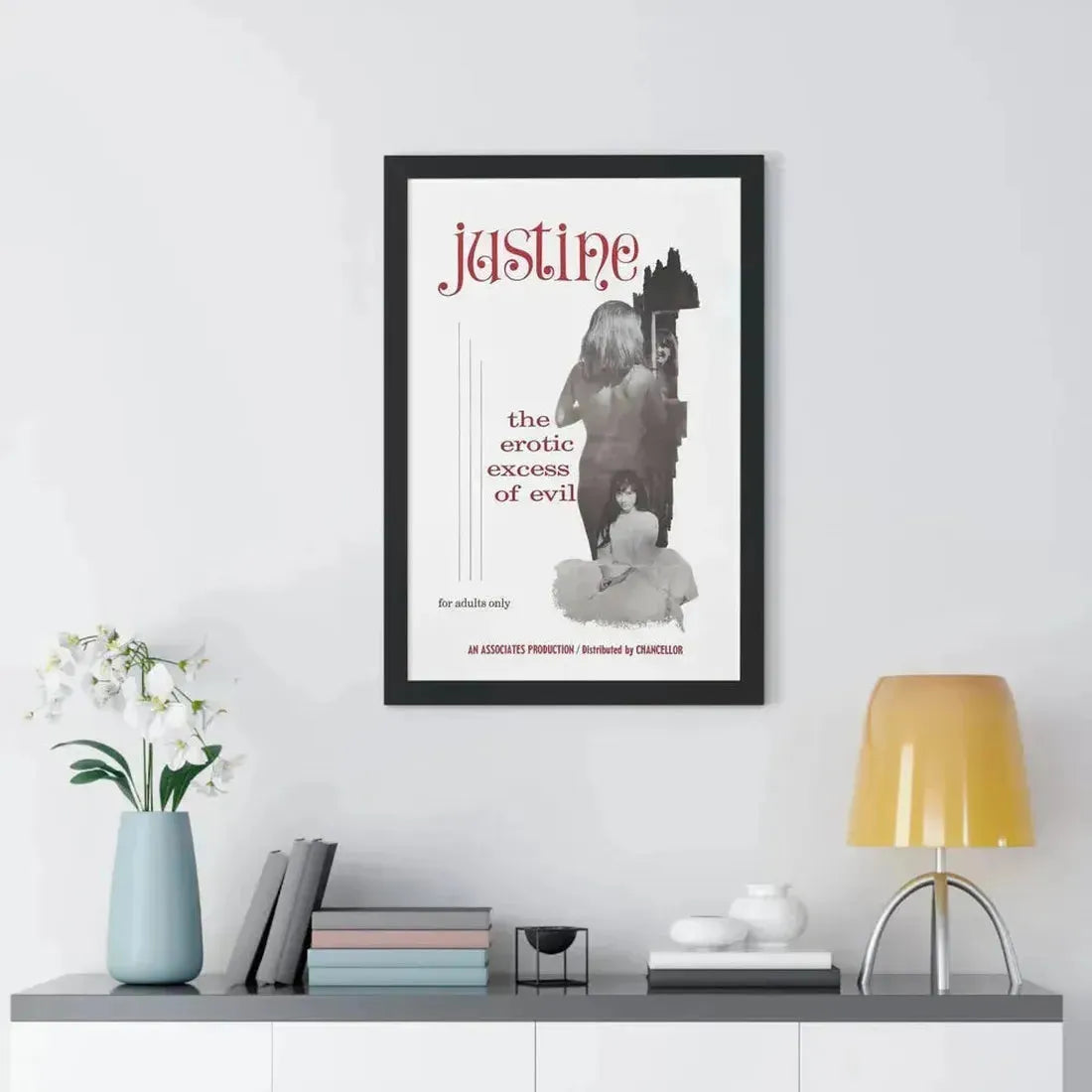 JUSTINE 1980 - Framed Movie Poster - The Sticker Space