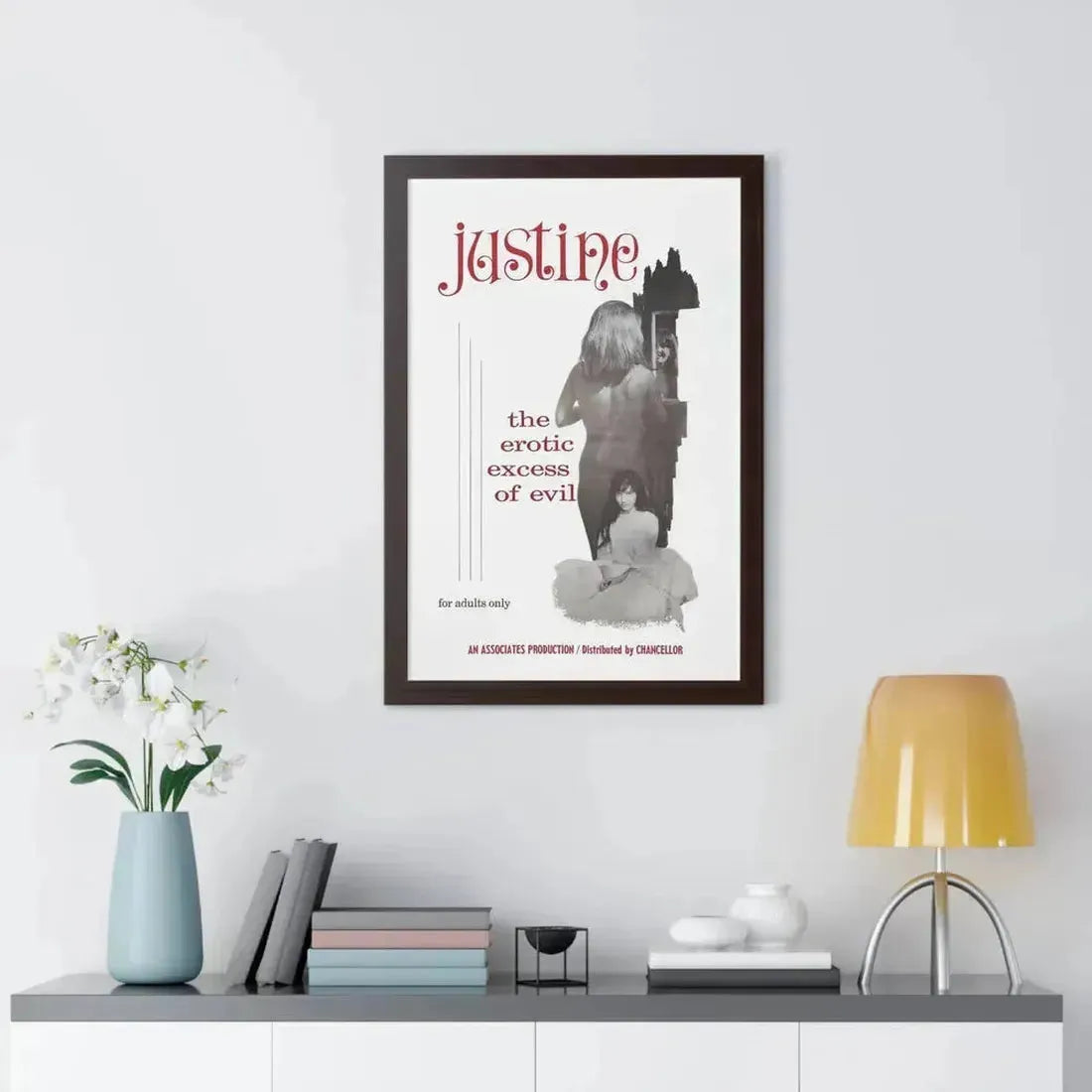 JUSTINE 1980 - Framed Movie Poster - The Sticker Space