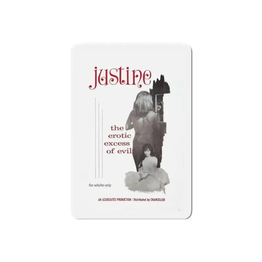 JUSTINE 1980 Movie Poster - Refrigerator Magnet 6 Inch Die-Cut - The Sticker Space