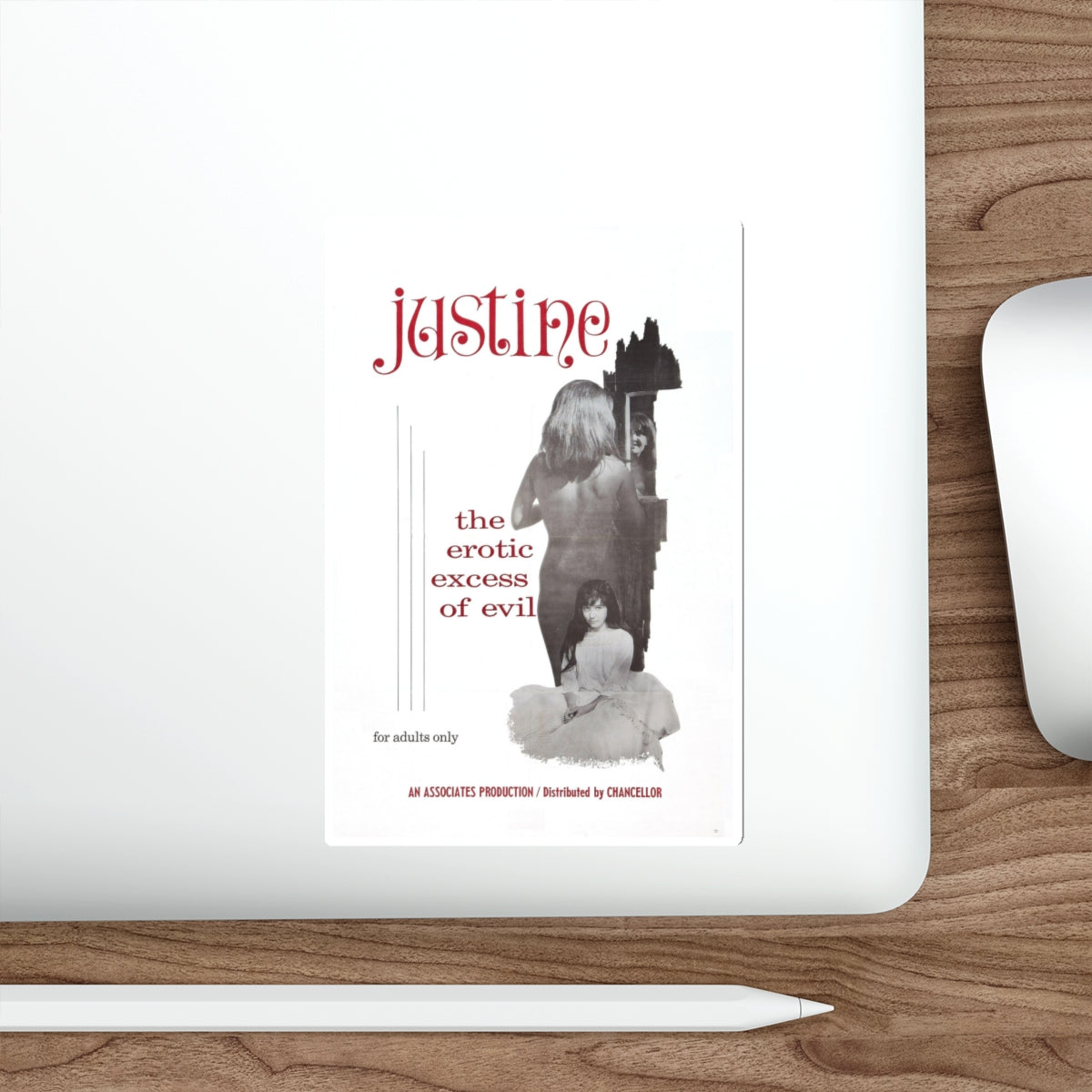 JUSTINE 1980 Movie Poster STICKER Vinyl Die-Cut Decal-The Sticker Space