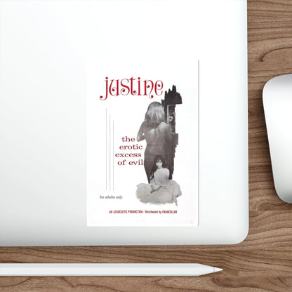 JUSTINE 1980 Movie Poster STICKER Vinyl Die-Cut Decal-The Sticker Space