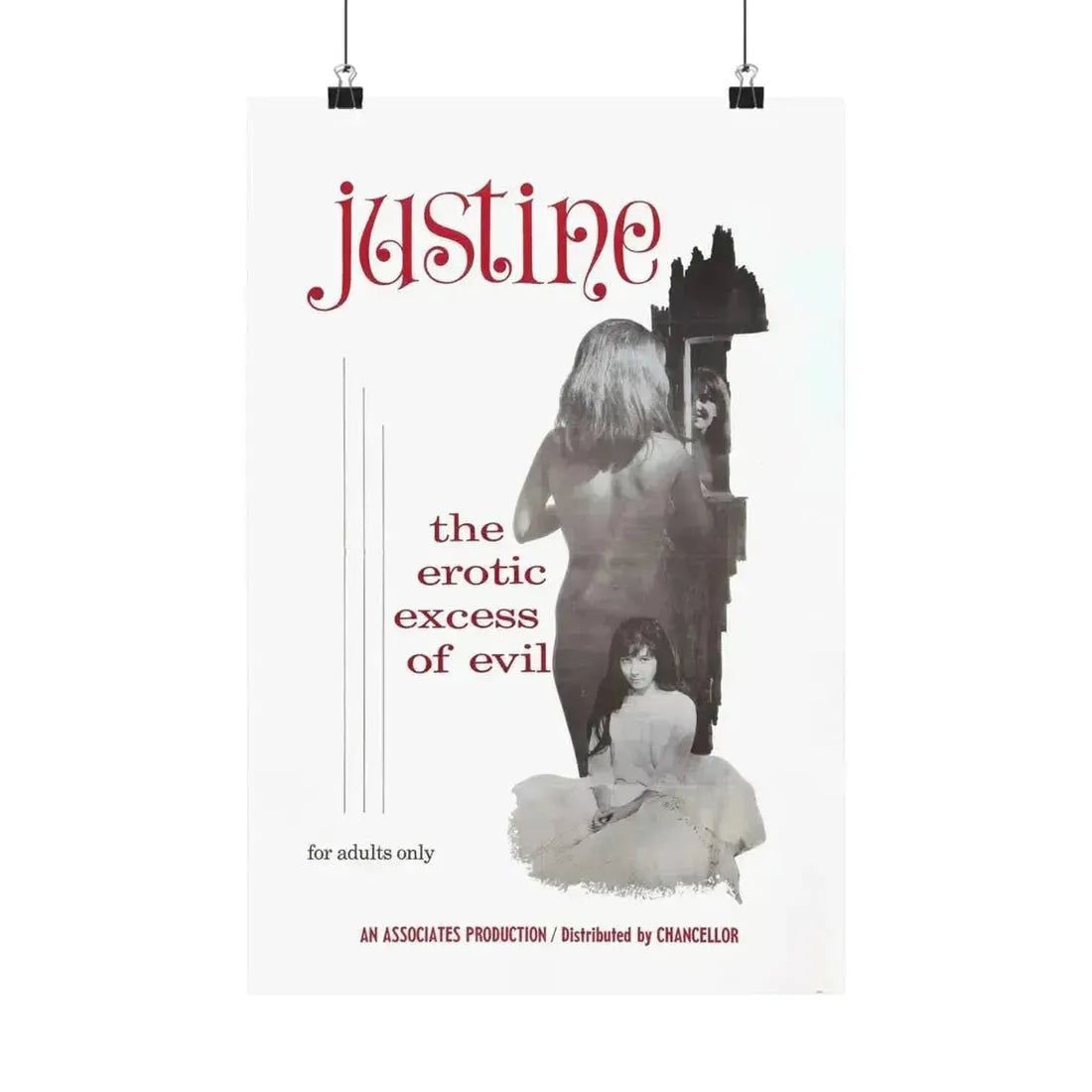 JUSTINE 1980 - Paper Movie Poster - The Sticker Space