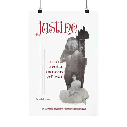 JUSTINE 1980 - Paper Movie Poster - The Sticker Space