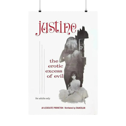 JUSTINE 1980 - Paper Movie Poster - The Sticker Space