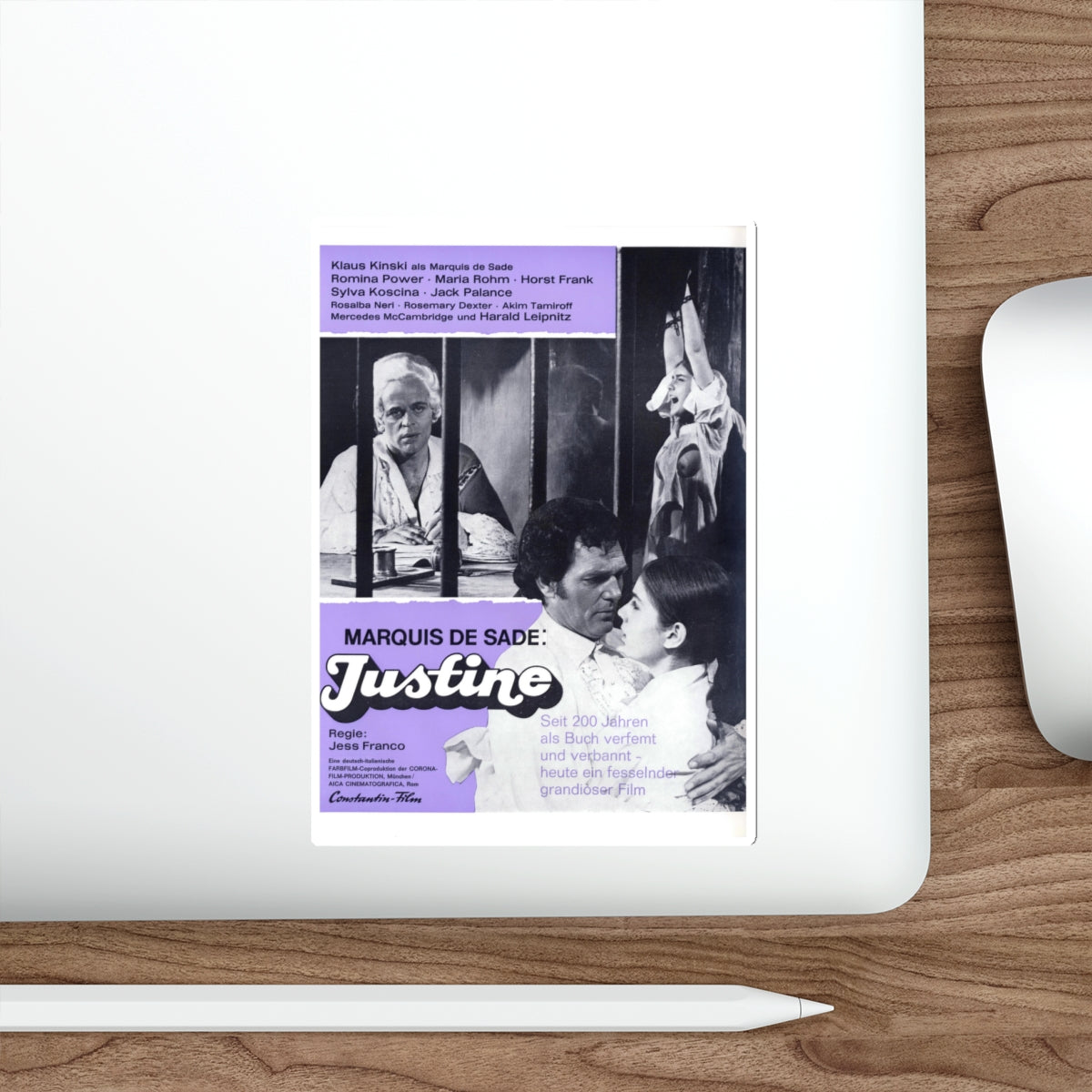 JUSTINE (2) 1969 Movie Poster STICKER Vinyl Die-Cut Decal-The Sticker Space