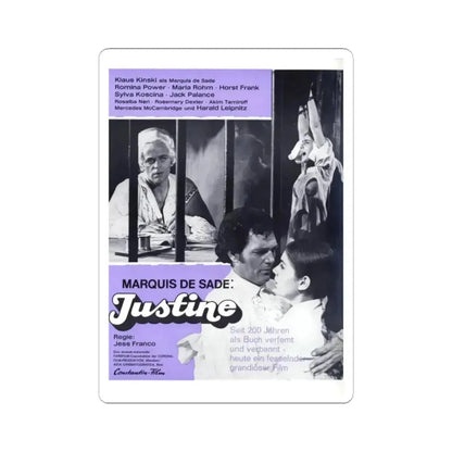 JUSTINE (2) 1969 Movie Poster - STICKER Vinyl Kiss-Cut Decal 2 Inch White - The Sticker Space