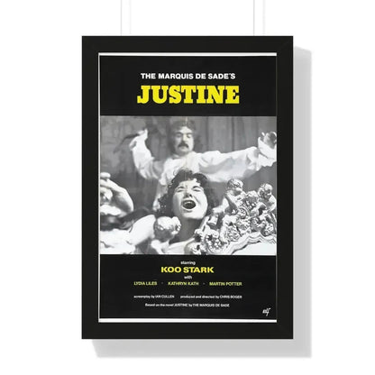 JUSTINE (CRUEL PASSION) 1977 - Framed Movie Poster 16″ x 24″ Black - The Sticker Space