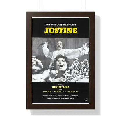 JUSTINE (CRUEL PASSION) 1977 - Framed Movie Poster 16″ x 24″ Walnut - The Sticker Space