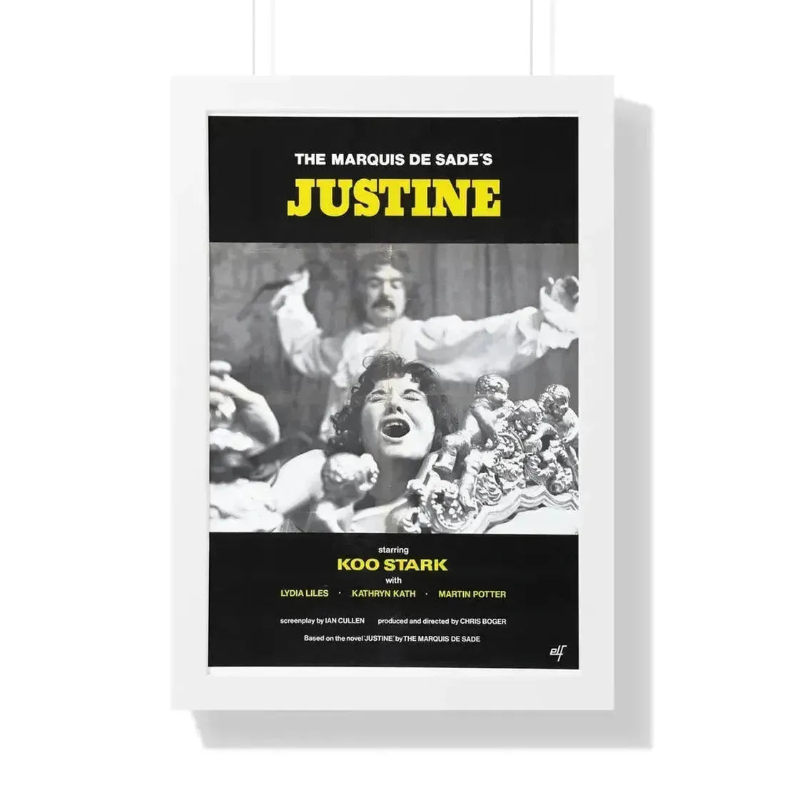 JUSTINE (CRUEL PASSION) 1977 - Framed Movie Poster 16″ x 24″ White - The Sticker Space