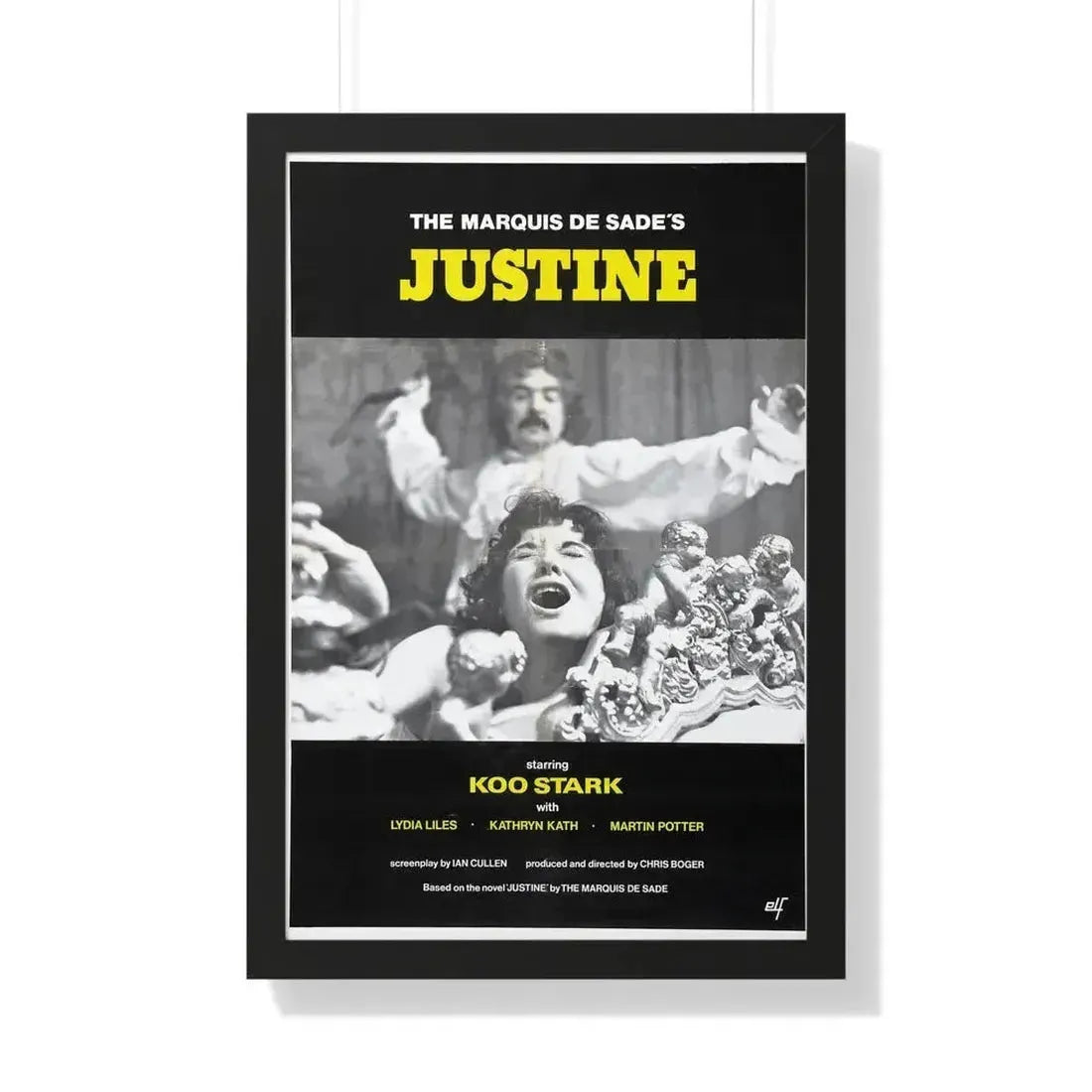 JUSTINE (CRUEL PASSION) 1977 - Framed Movie Poster 20" x 30" Black - The Sticker Space