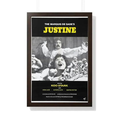JUSTINE (CRUEL PASSION) 1977 - Framed Movie Poster 20" x 30" Walnut - The Sticker Space
